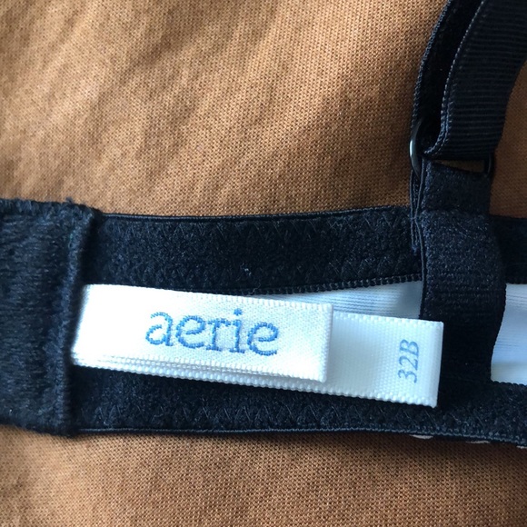 AERIE “KATIE BRA” UNDERWIRE 32B BLACK/WHITE - Picture 4 of 5